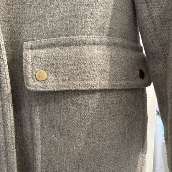 Jcrew women's Gray Coat with Faux Fur Trim - Picture 5 of 6